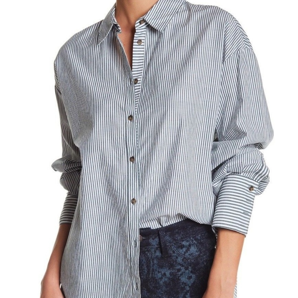 Free People Lakehouse Oversize Shirt Size S